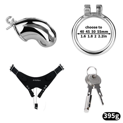Cobra Series Mamba Chastity Cage | F312A Large Size - Silver