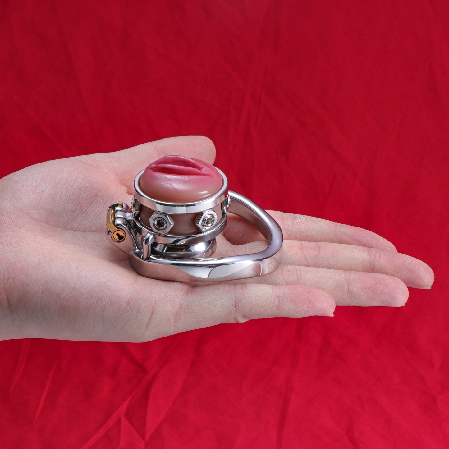 Silicone Pussy Inverted Chastity Cage, F3411 - FRRK
