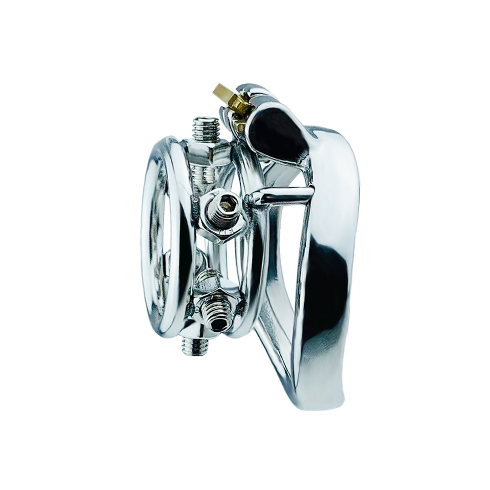 Double Penis Rings Welded Spikes Chastity Cage, F3132 - FRRK