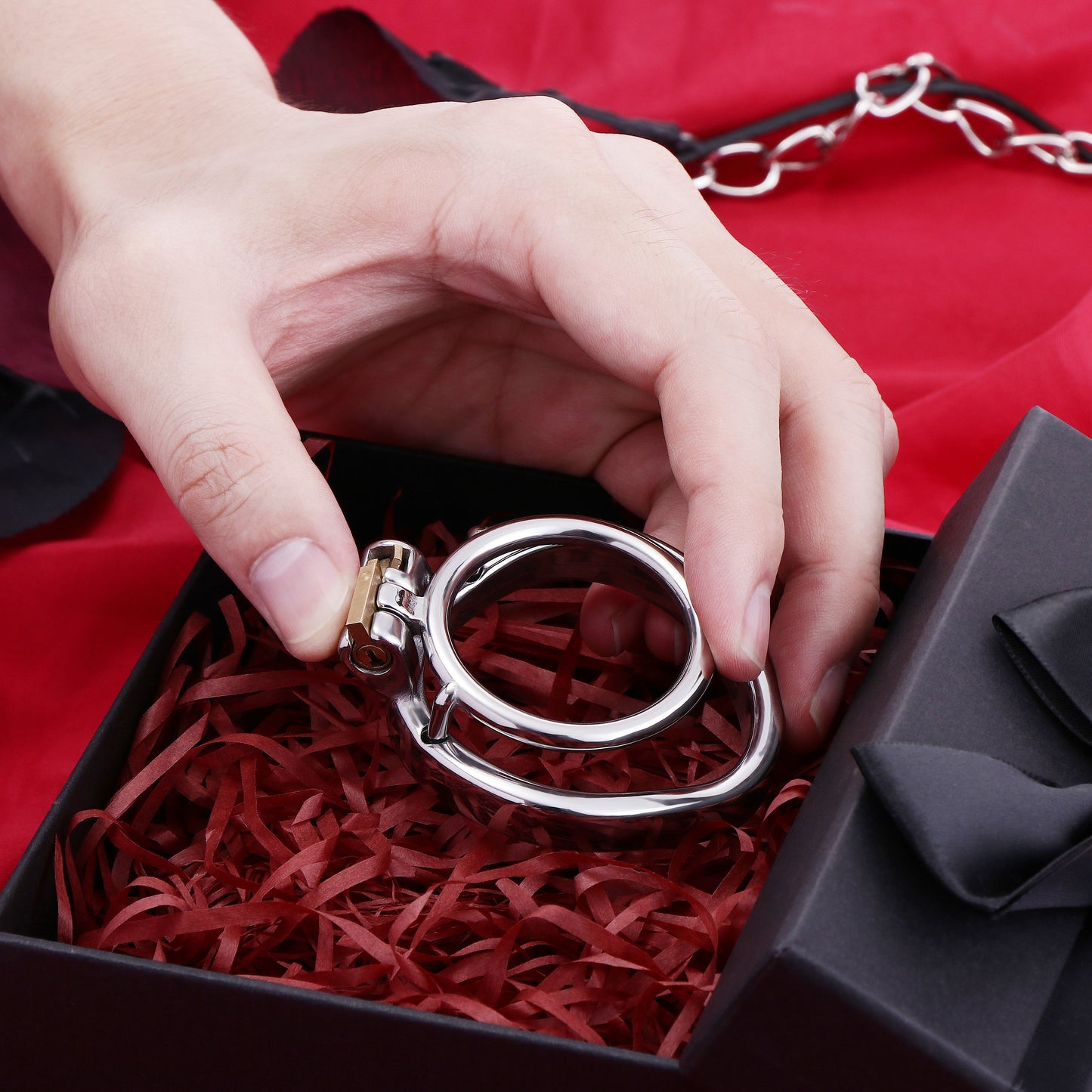 Dual Cock Ring Chastity Cage, F3121 - FRRK