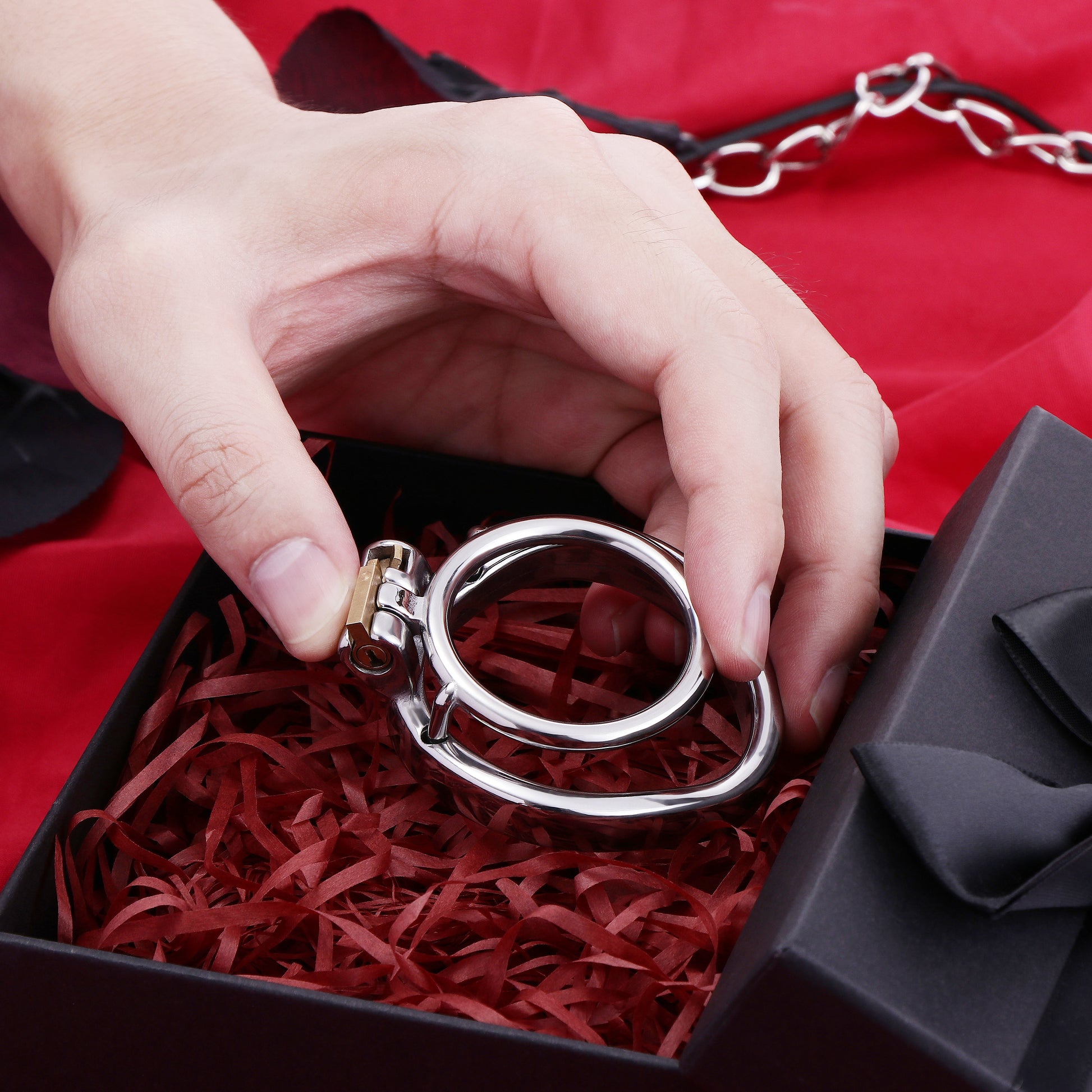 Dual Cock Ring Chastity Cage, F3121 - FRRK