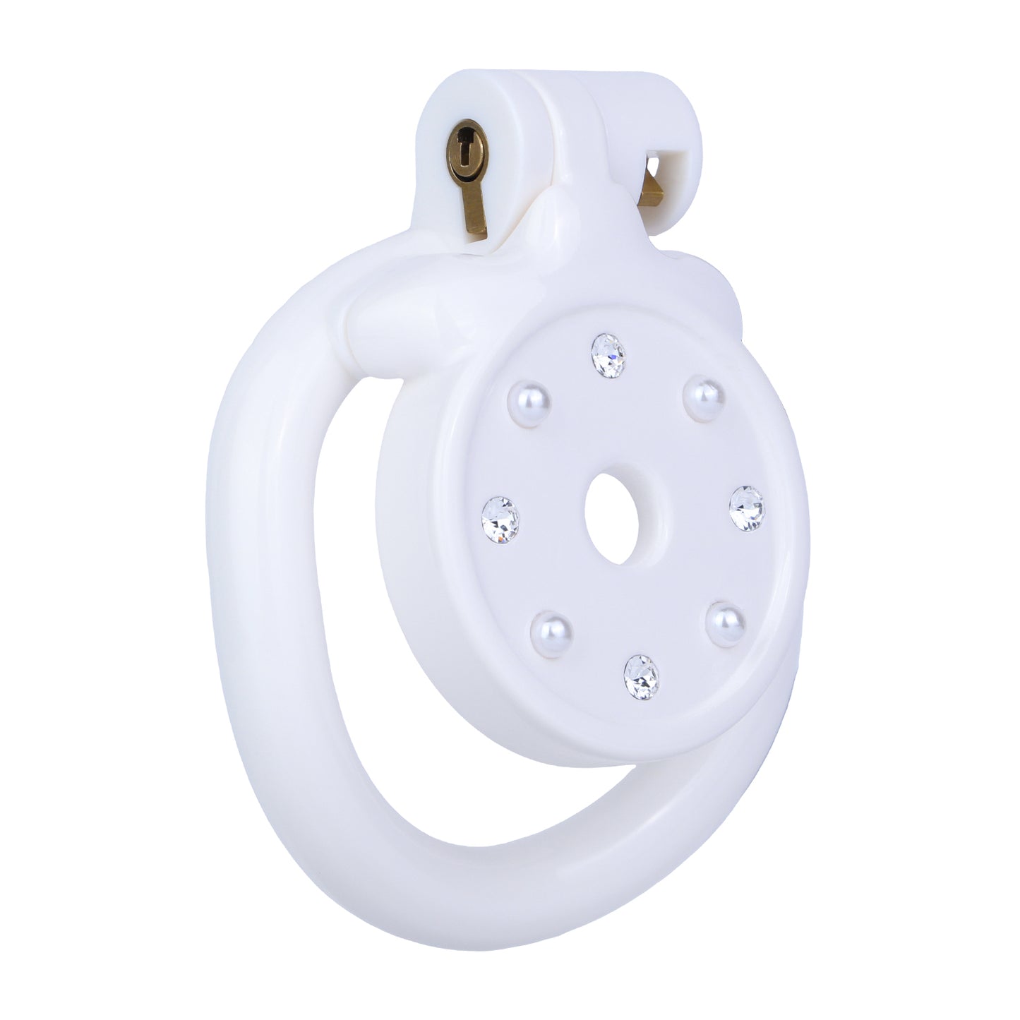 ABS Resin Rhinestone Flat Chastity Cage | AS606