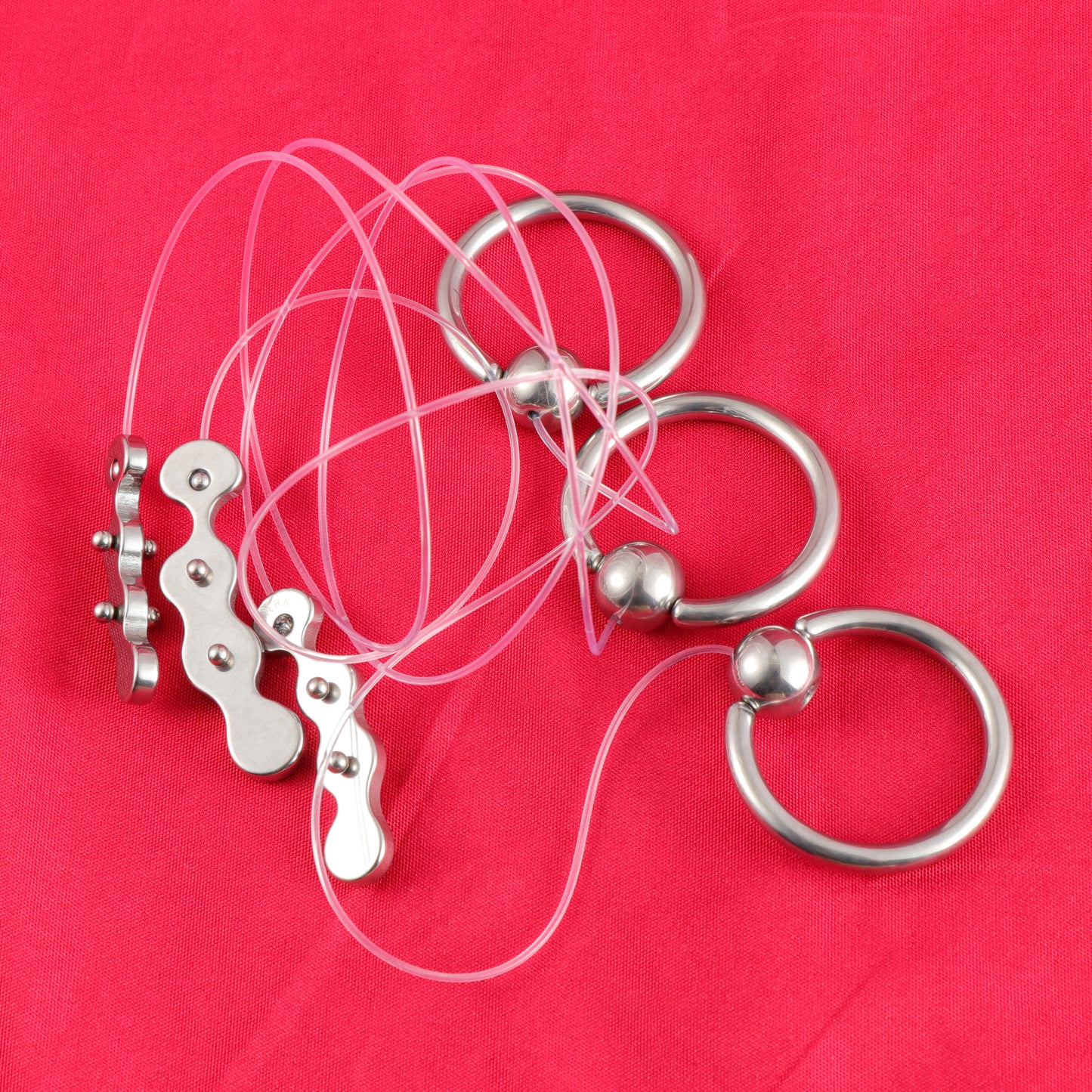 Wave-Shaped Prostate Massager with Nylon Cord and Pull Ring, F3182 - FRRK