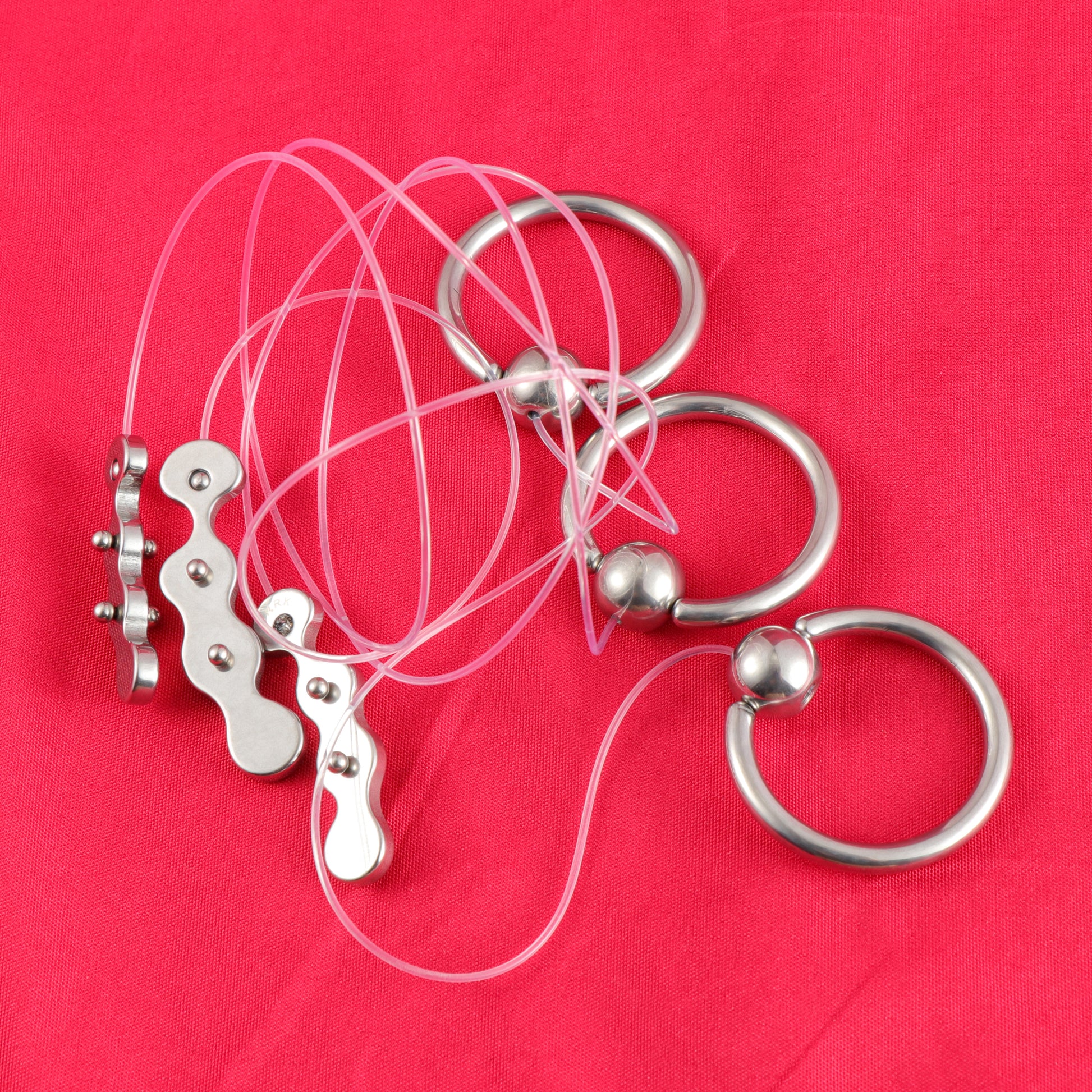 Wave-Shaped Prostate Massager with Nylon Cord and Pull Ring, F3182 - FRRK