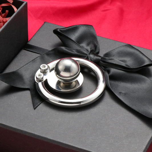 Flat Disc Chastity Cage With Inverted Steel Ball, F3161 - FRRK