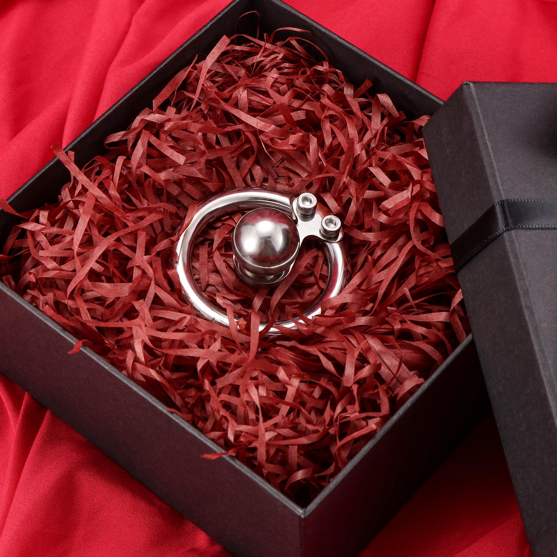 Negative Ball Inverted Steel Flat Chastity Cage, F3158 - FRRK
