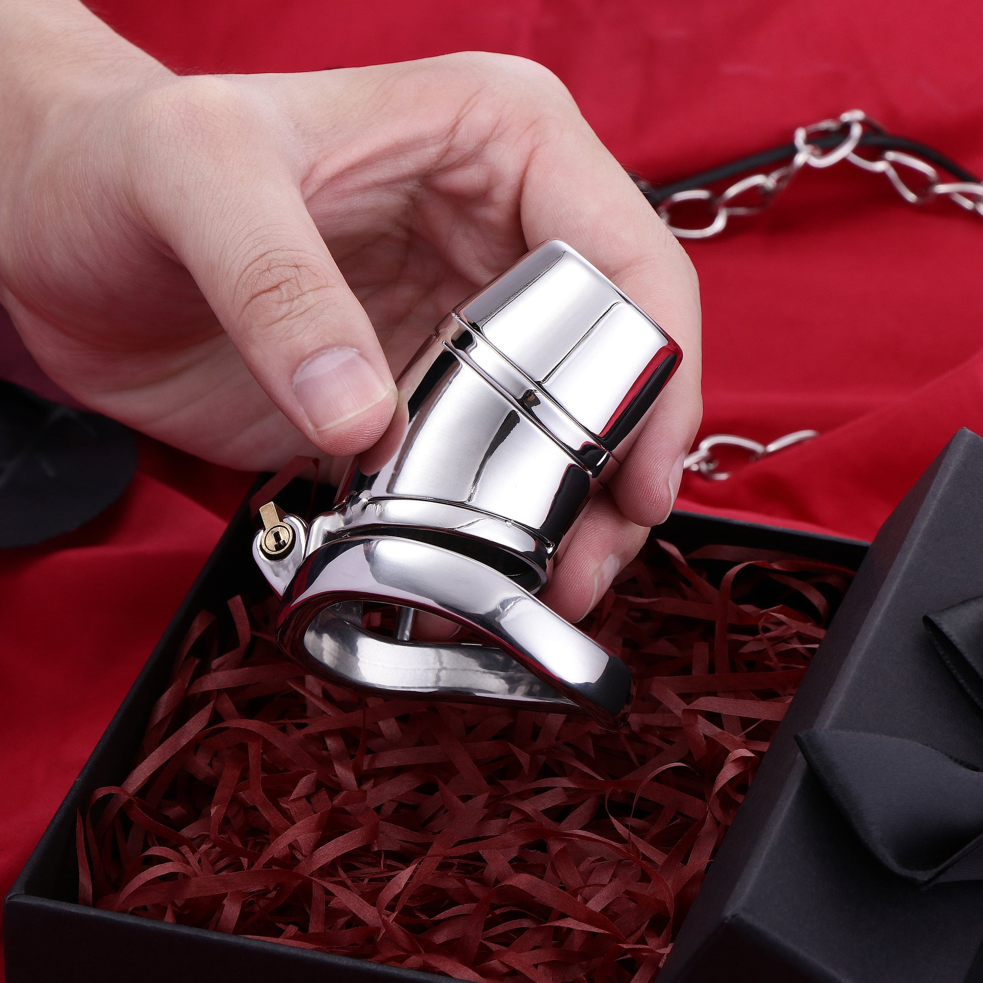 Full Closed Steel Chastity Cage, F3101 - FRRK