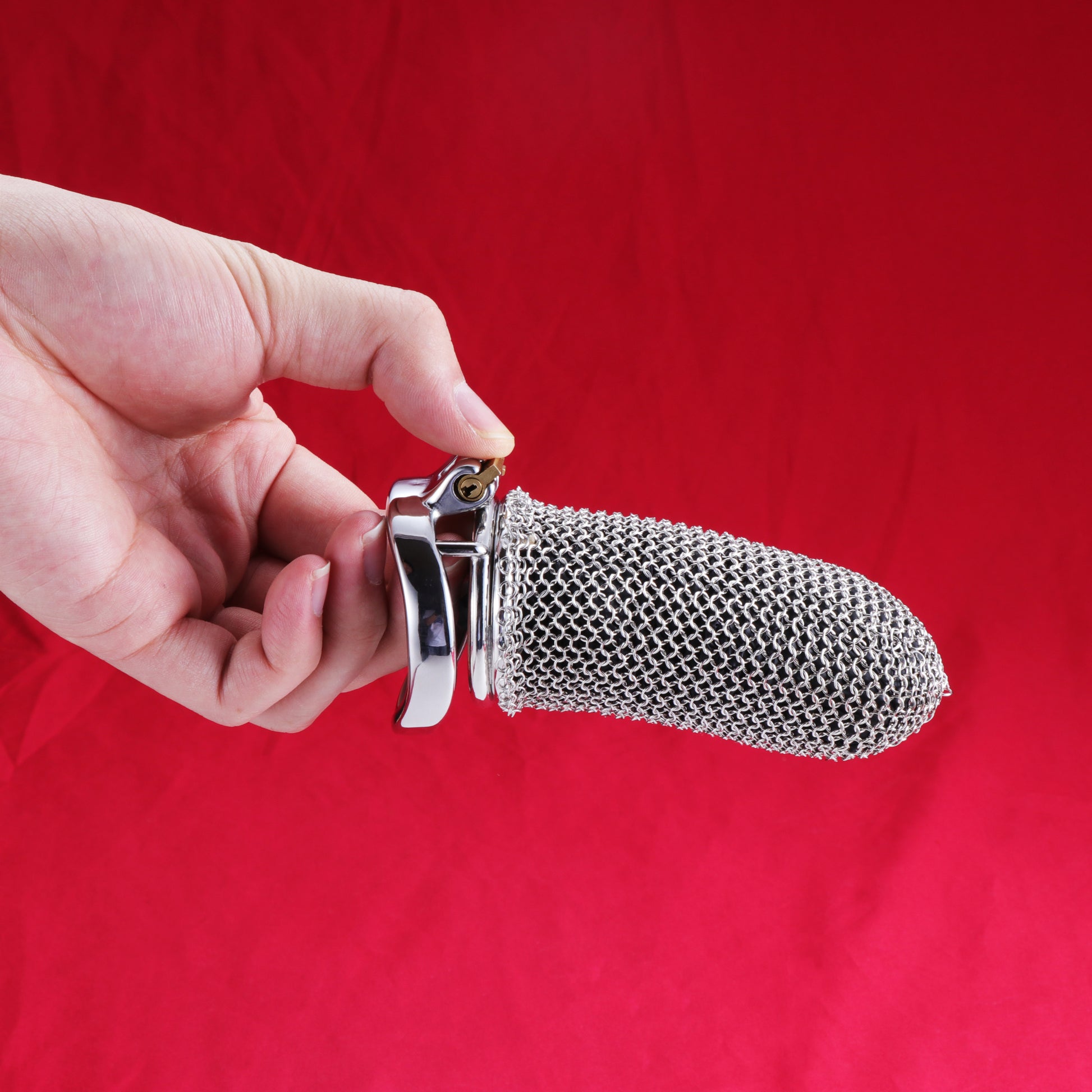 Maxi Metal Mesh Chastity Cage, F3195 - FRRK