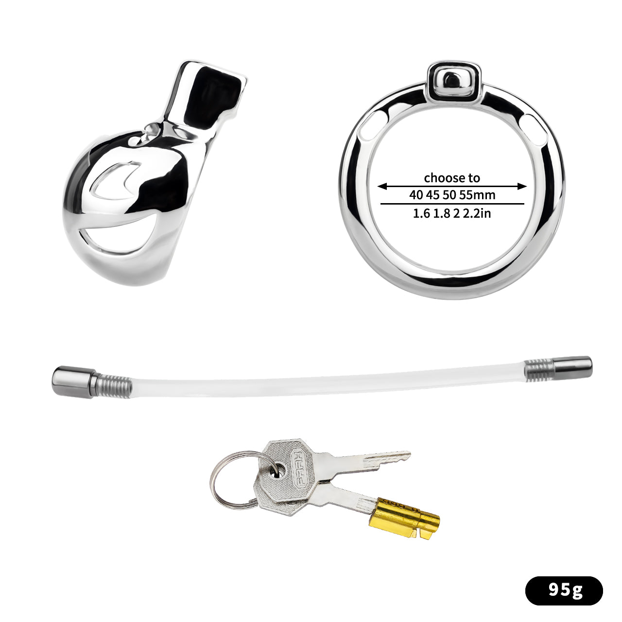 Aluminum Alloy Clown Chastity Cage