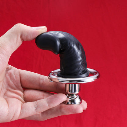 Flat Inverted Chastity Cage With Dildo, F3404 - FRRK