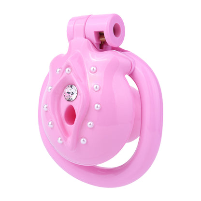 ABS Resin Rhinestone Inverted Pussy Chastity Cage | AS604