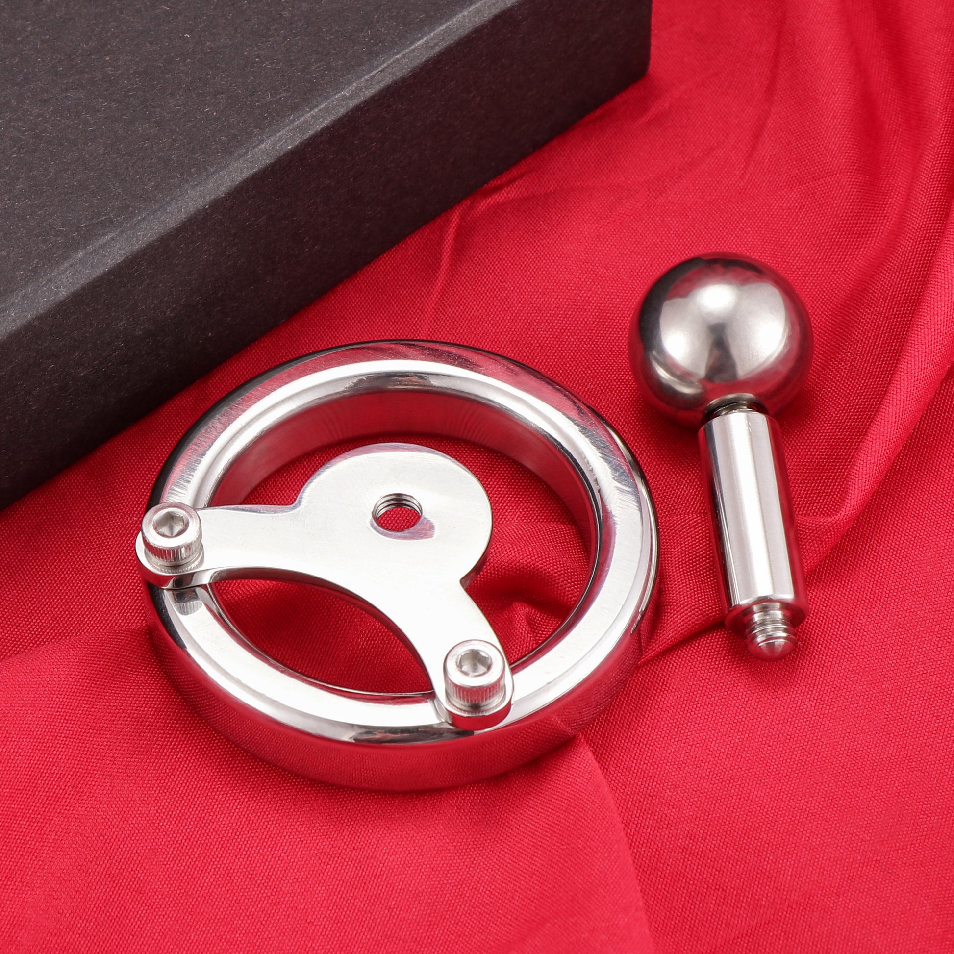 Inverted Negative Long Bar Ball Flat Chastity Cage, F3165 - FRRK
