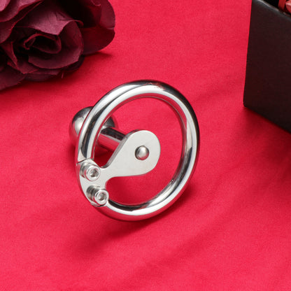 Negative Long Bar Ball Inverted Steel Flat Chastity Cage, F3159 - FRRK
