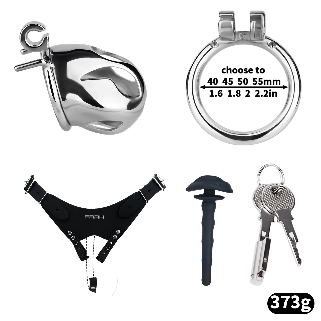 Cobra Series Mamba Chastity Cage | F312A Small Size - Silver