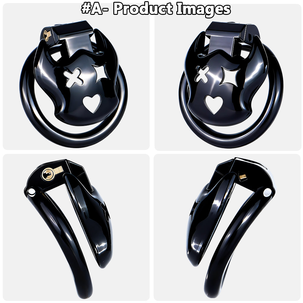 Flat Dark Devil Chastity Cage | F329A