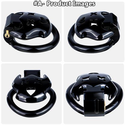 Flat Dark Devil Chastity Cage | F329A