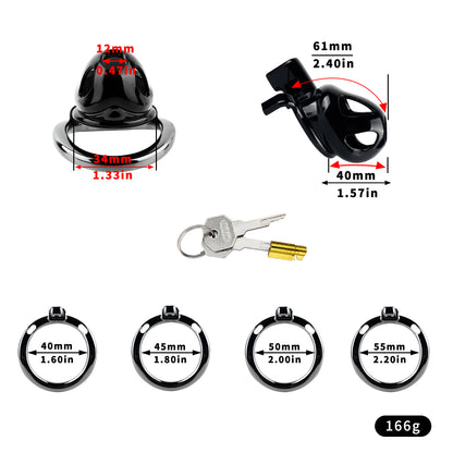 ABS & Aluminum Alloy Chastity Cage - Small Size