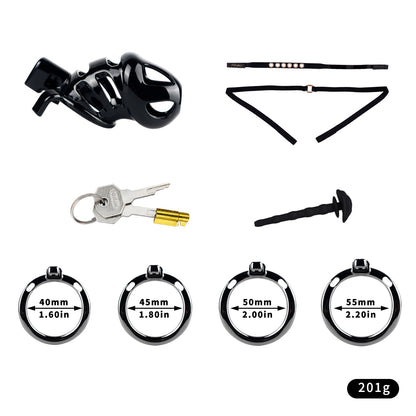 ABS & Aluminum Alloy Chastity Cage - Large Size