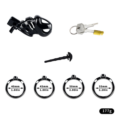 ABS & Aluminum Alloy Chastity Cage - Large Size