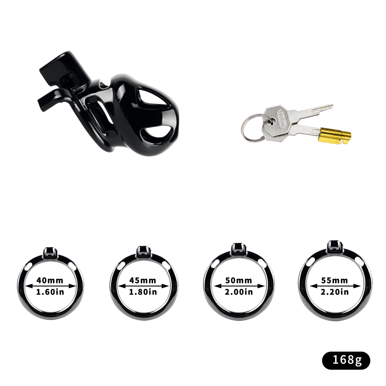ABS & Aluminum Alloy Chastity Cage - Medium Size | F298M