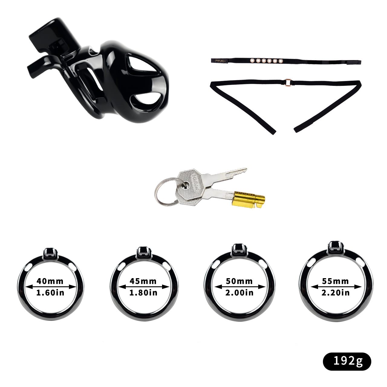 ABS & Aluminum Alloy Chastity Cage - Medium Size | F298M