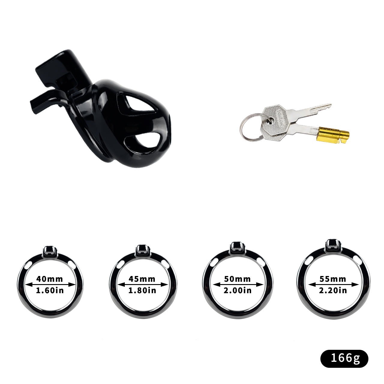 ABS & Aluminum Alloy Chastity Cage - Small Size | F298S