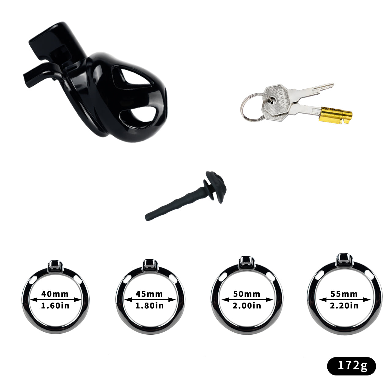 ABS & Aluminum Alloy Chastity Cage - Small Size | F298S