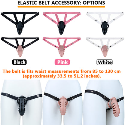 ABS Resin Realistic Dick Chastity Cage – Fully Enclosed Type AS037