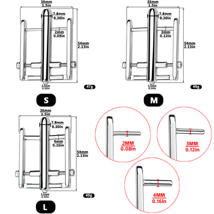 Adjustable Stainless Steel PA Lock – Urethral Plug & Piercing Keeper | F273