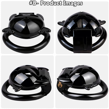 Flat Dark Devil Chastity Cage | F329A