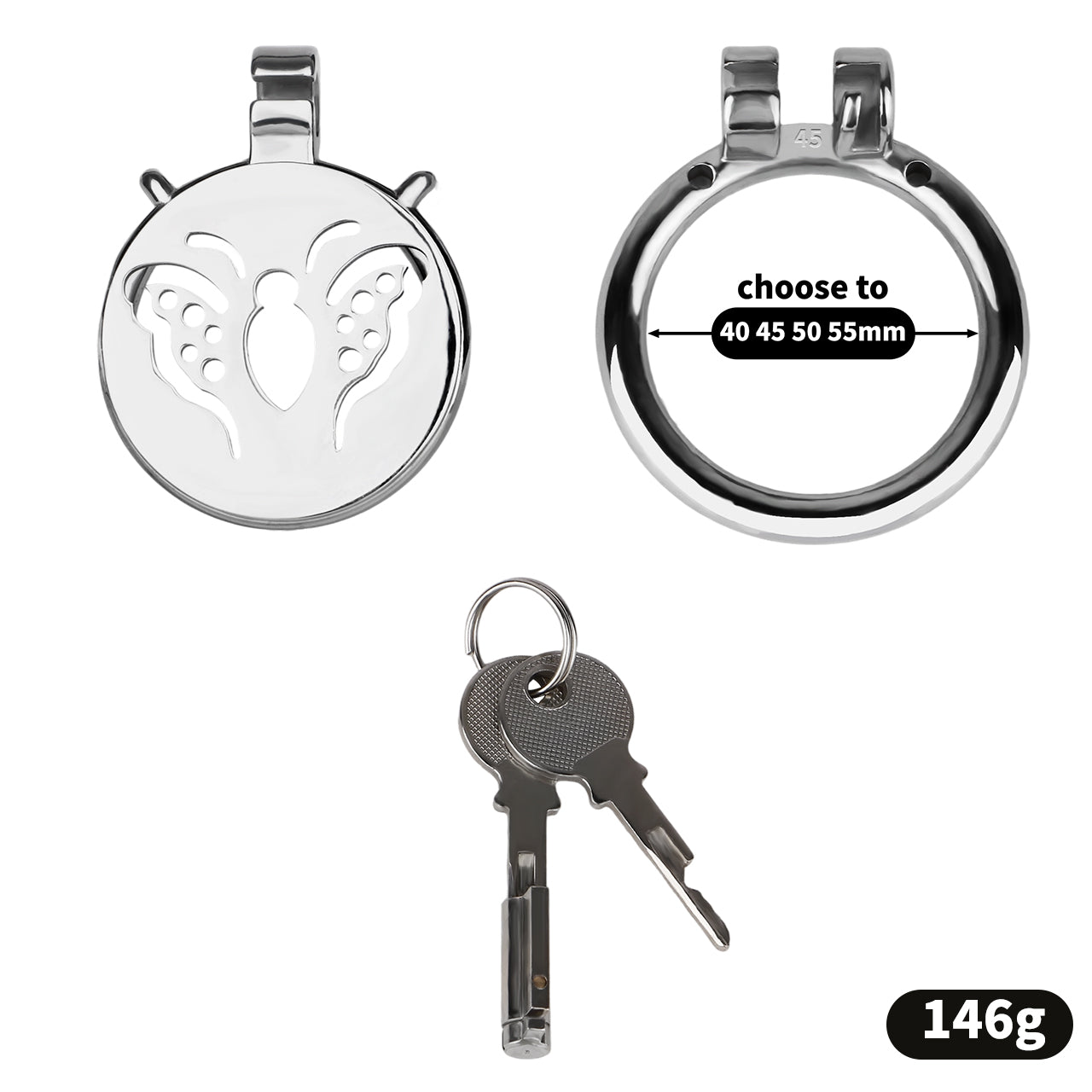 Butterfly Flat Chastity Cage