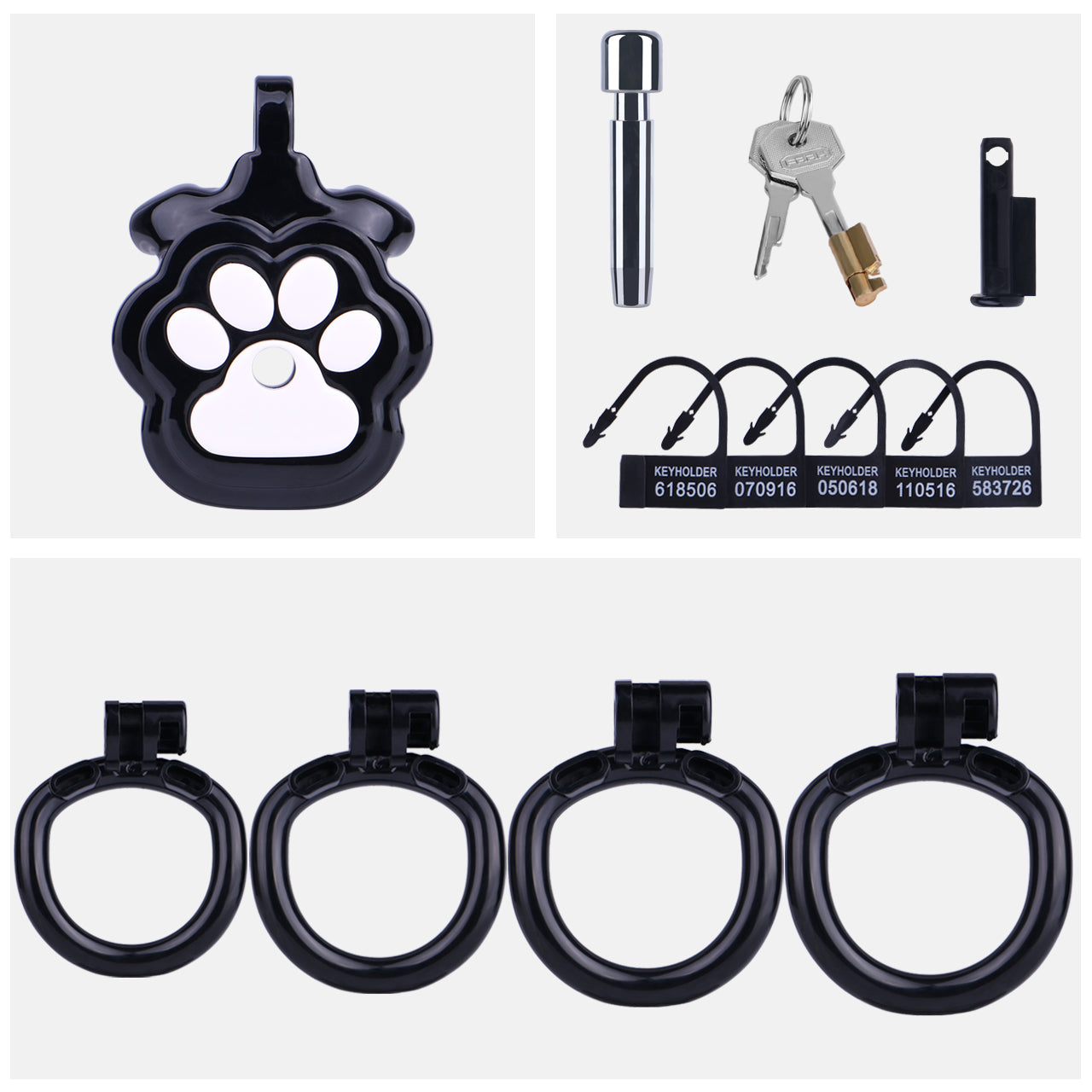 Kawaii Cat Paw Flat Chastity Cage