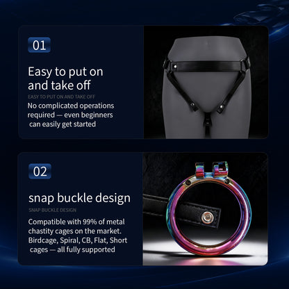 Three-Way Electric Shock Portable Leather Harness | DV9041