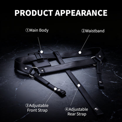 Three-Way Electric Shock Portable Leather Harness | DV9041