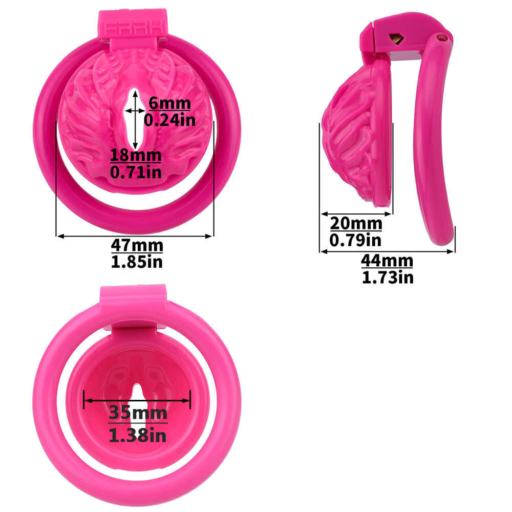 Fishtail Pattern Sissy Pussy Cage | F3220