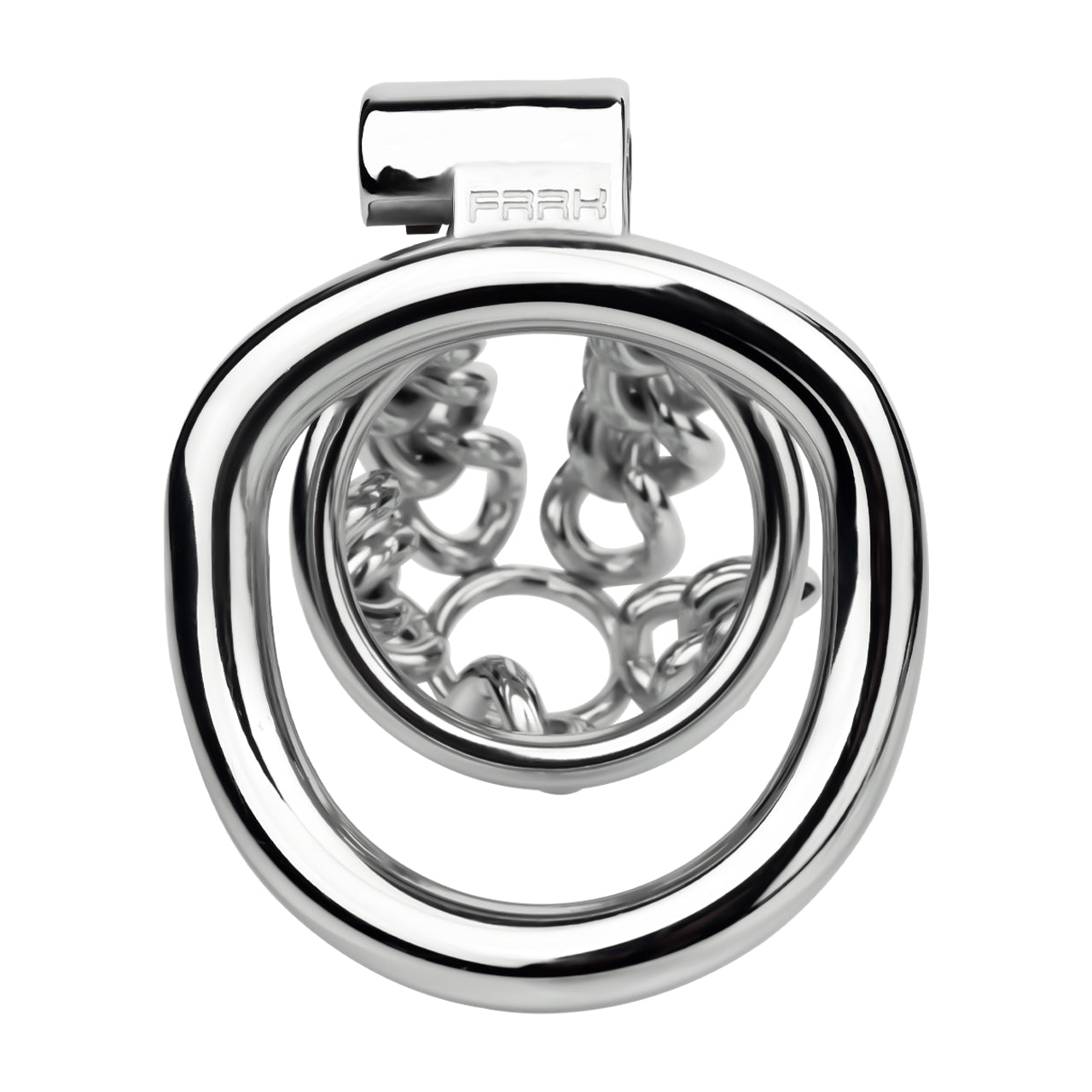 Fixed Steel Large-link Chain Chastity Cage