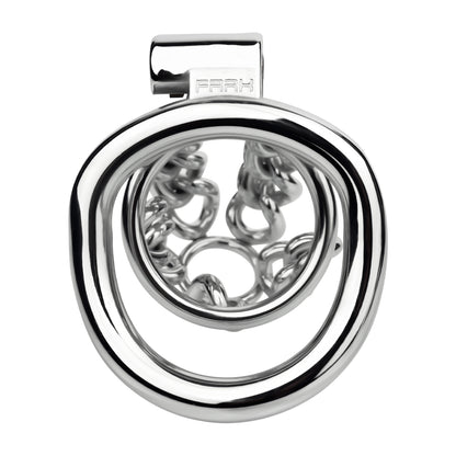 Fixed Steel Large-link Chain Chastity Cage