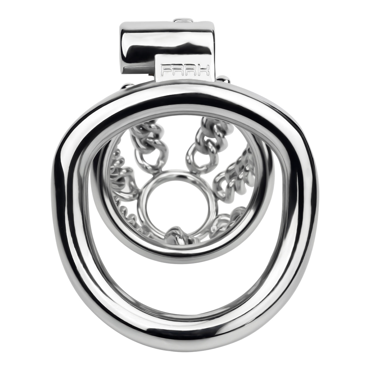 Fixed Steel Small-link Chain Chastity Cage