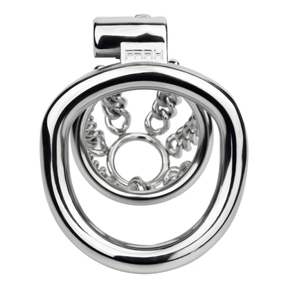 Fixed Steel Small-link Chain Chastity Cage
