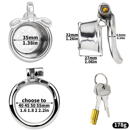 Flat Honeycomb Full Close Chastity Cage