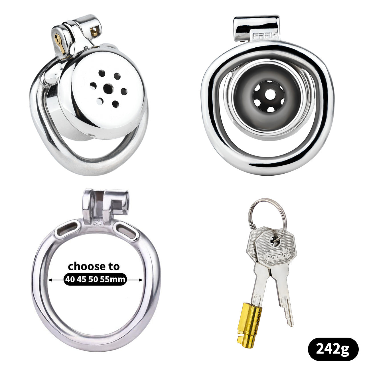 Flat & Inverted Cocoon Penis Chastity Device | F3240i