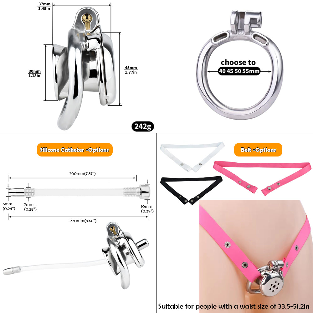 Flat & Inverted Cocoon Penis Chastity Device | F3240i
