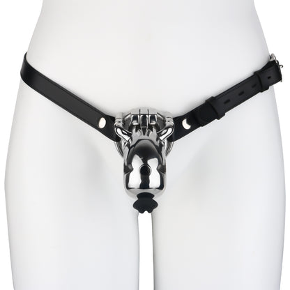 Heavy-Duty Chastity Cage with Silicone Catheter