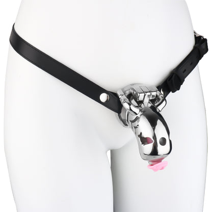 Heavy-Duty Chastity Cage with Silicone Catheter