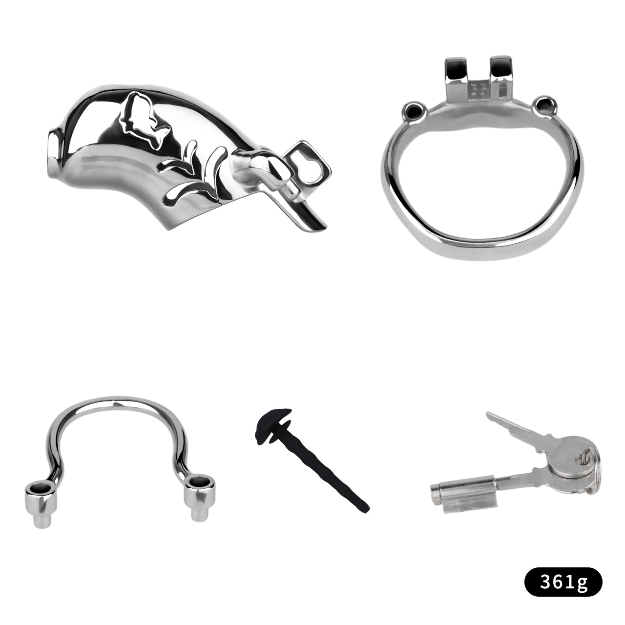 Heavy-Duty Chastity Cage with Silicone Catheter