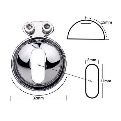 Hemisphere Male Chastity Cage with Urination Hole - Keyless Lock Versions | F3169