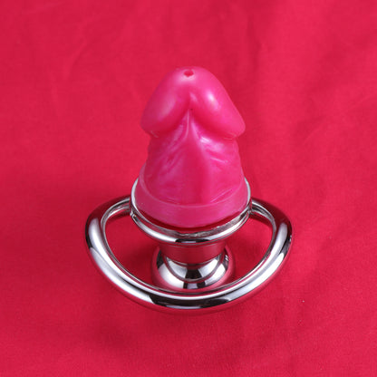 Inverted Chastity Cage With Dildo Allen Wrench Lock, F3401 - FRRK
