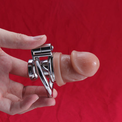 Inverted Chastity Cage With Dildo Allen Wrench Lock, F3401 - FRRK