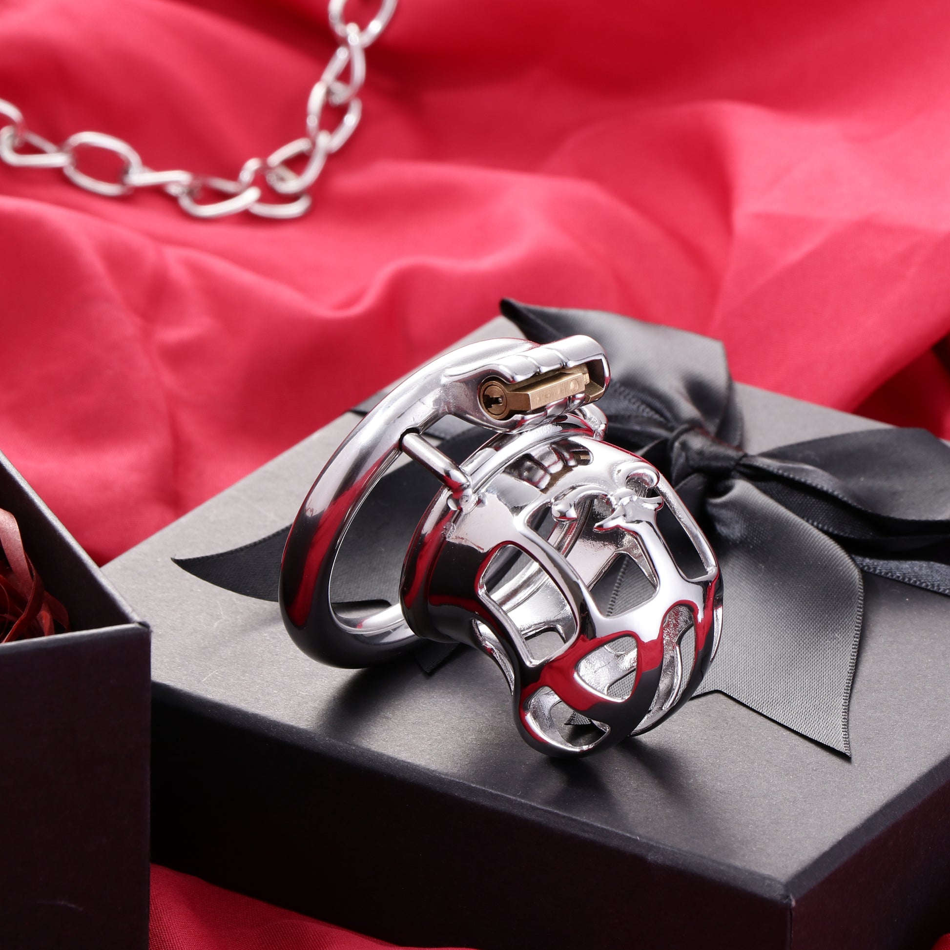 Stainless Steel Metal Small Cobra Chastity Cage, F3115 - FRRK