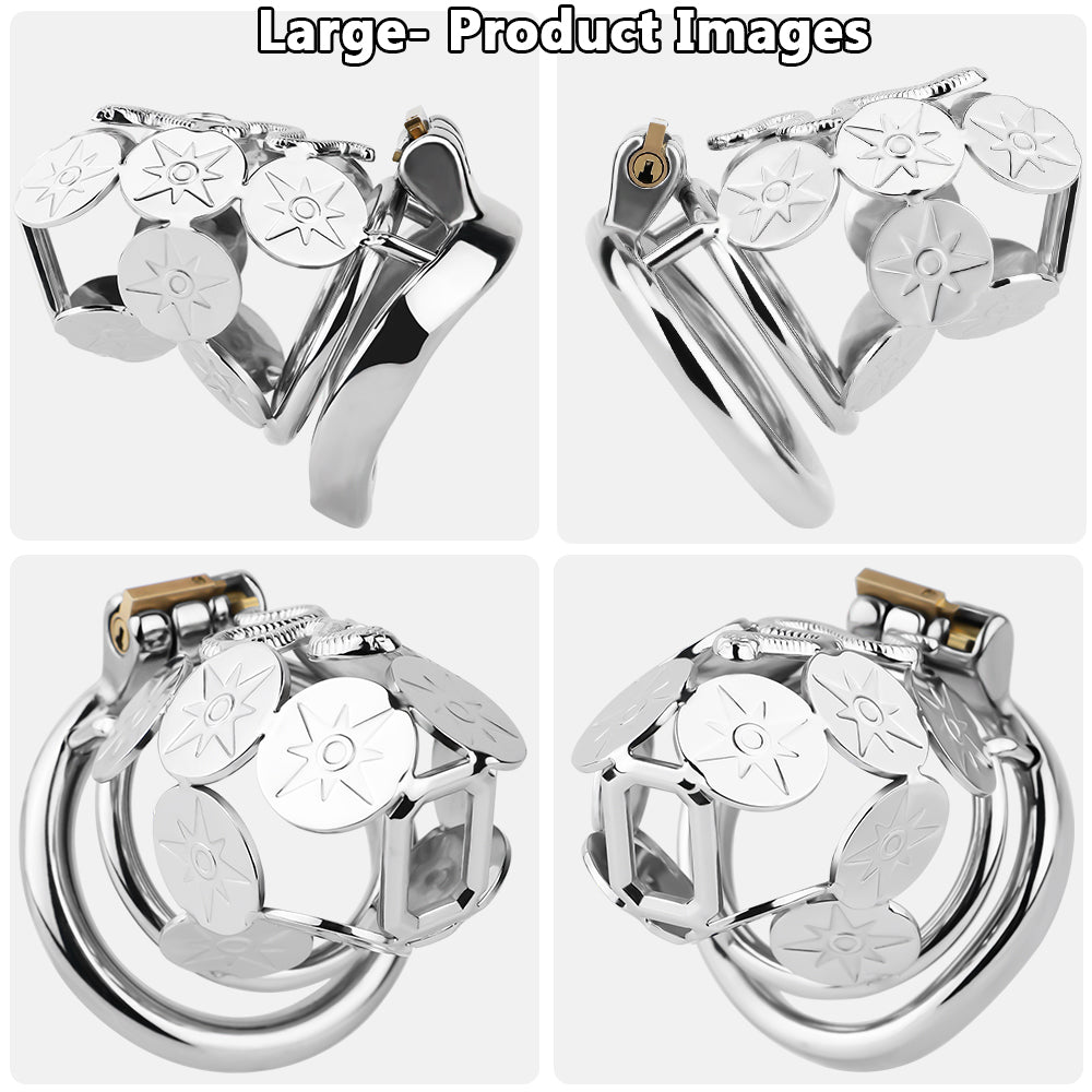 Solar Serpent Coiled Chastity Cage | F316A